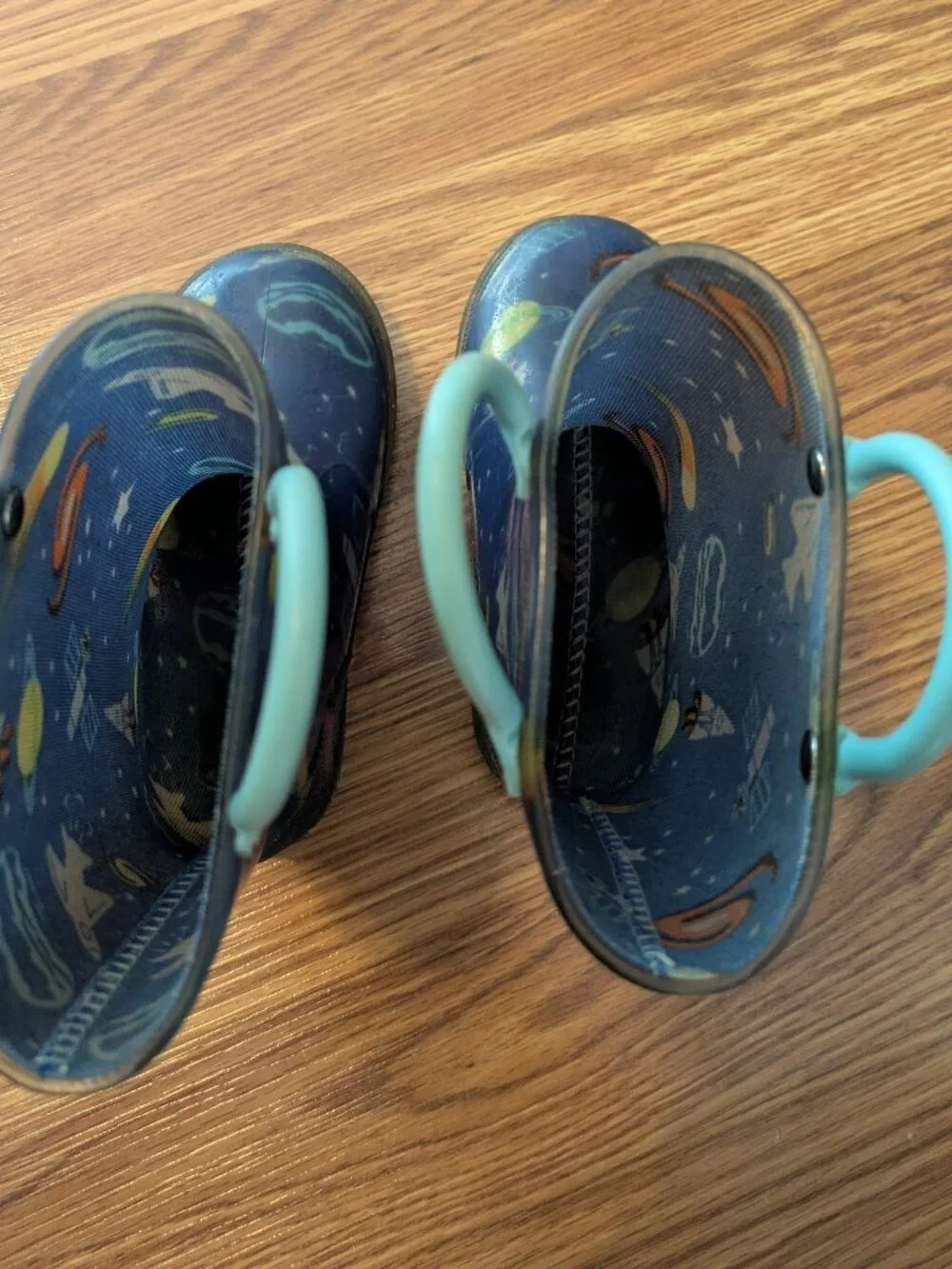 Kid Light Up Space Rain Boots